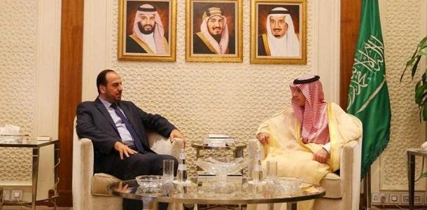دیدار عادل الجبیر با رئیس هیأت مخالفان سوری در ژنو