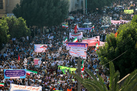 راهپیمایی مردم بندر عباس در محکومیت حوادث اخیر