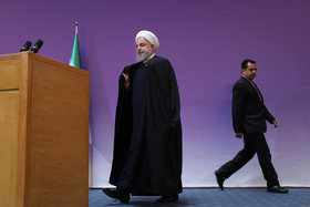 حسن روحانی رییس جمهور در اختتامیه نهمین جشنواره بین‌المللی فارابی