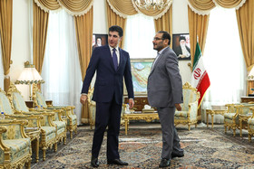 دیدار نیچروان بارزانی نخست وزیر اقلیم کردستان عراق با علی شمخانی دبیر شورای عالی امنیت ملی
