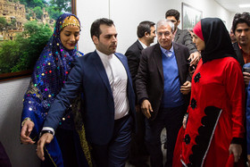 علی ربیعی وزیر کار و رفاه اجتماعی در حاشیه مراسم افتتاح نمایشگاه گردشگری تهران