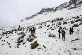 بارش برف در منطقه تاراز، استان خوزستان