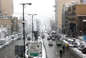 چشم اندازهای برفی شهر تهران - خیابان میرداماد