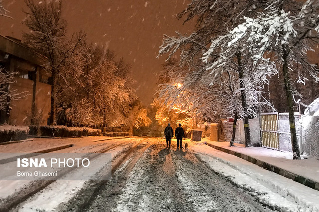 بارش برف و باران در تهران/کاهش دما تا ۶ درجه