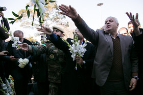 گلباران جایگاه جلوس امام خمینی در بهشت زهرا