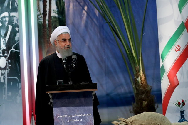 ویدئو / سخنان روحانی در مراسم چند موزه دفاع مقدس