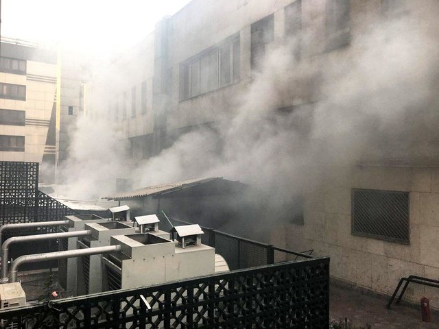 نفوذ به طبقه منفی چهار ساختمان برق حرارتی وزارت نیرو برای اطفای حریق