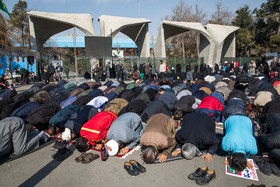 راهپیمایی ۲۲ بهمن تهران در آغاز چهلمین سال پیروزی انقلاب - خیابان انقلاب دانشگاه تهران  