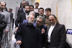 افتتاح ایستگاه مترو جانبازان شیراز با حضور علی لاریجانی رییس مجلس شورای اسلامی