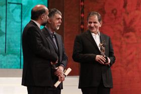 اسحاق جهانگیری و صالحی در مراسم اختتامیه سی و ششمین جشنواره فیلم فجر