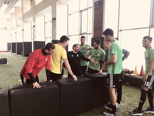 برگزاری تمرین با نشاط تیم ملی فوتبال در پک