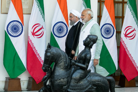 دیدار حسن روحانی رییس جمهور با نارندرا دامورداس مودی نخست وزیر هندوستان