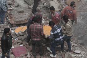 ریزش ساختمان ۶ طبقه در هند