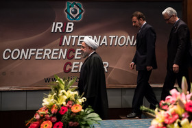 ورود حسن روحانی، محمود واعضی و منصور غلامی به مراسم اختتامیه سی‌و یکمین جشنواره بین‌المللی خوارزمی