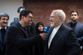محمد جواد ظریف در جمع خبرنگاران 
