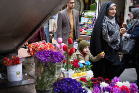 حال و روز بازار در شب عید - تهران - در حوالی میدان تجریش