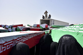استقبال از ۱۱۸ شهید تازه تفحص شده دوران دفاع مقدس - شلمچه