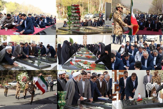 یادمان شهدای گمنام موزه انقلاب اسلامی و دفاع مقدس غبارروبی و عطرافشانی شد