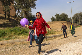 مسافران نوروزی ۹۷ در منطقه باستاني شهرستان شوش در استان خوزستان 