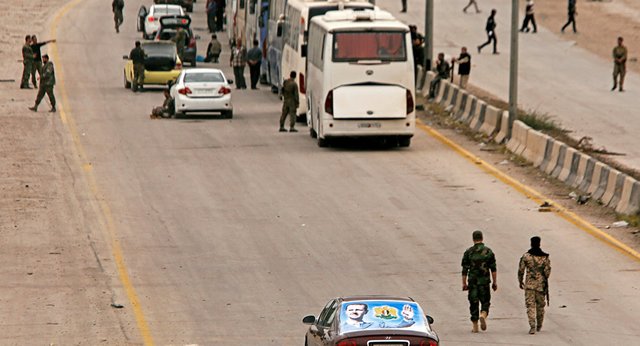 خروج حدود ۶۵۰۰ فرد مسلح از عربین در غوطه شرقی