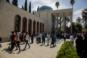 حضور مسافران نوروزی در سعدیه شیراز