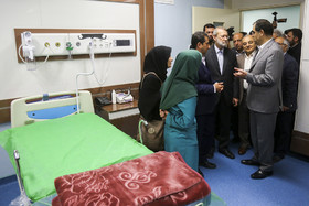 بازدید علی لاریجانی، رییس مجلس شورای اسلامی و حسن قاضی‌زاده هاشمی، وزیر بهداشت از بیمارستان ۱۷۲تختخوابی شهدای قم