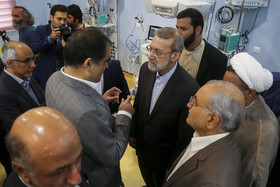 بازدید علی لاریجانی، رییس مجلس شورای اسلامی و حسن قاضی‌زاده هاشمی، وزیر بهداشت از بیمارستان ۱۷۲تختخوابی شهدای قم