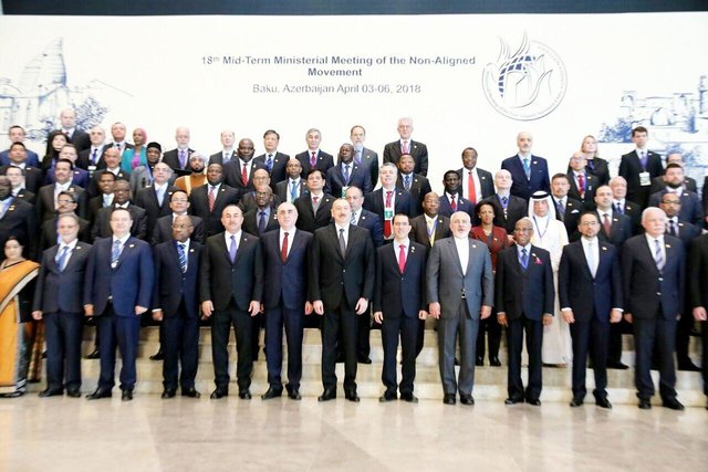دیدار ظریف با وزرای امور خارجه ۷ کشور در باکو
