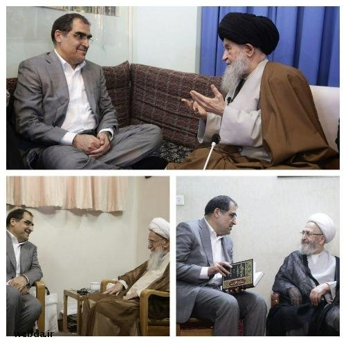 گزارش ایسنا از سفر وزیر بهداشت به قم و دیدار با مراجع عظام