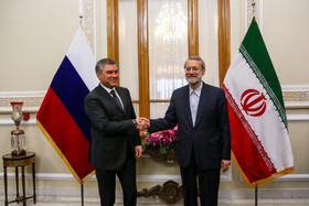 دیدار ویاچسلاو ولودین رییس دومای دولتی روسیه با علی لاریجانی رییس مجلس شورای اسلامی