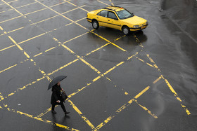 بارش باران بهاری - میدان توحید تهران