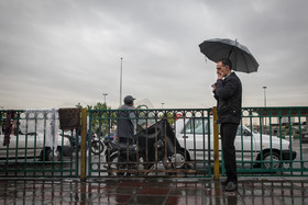 بارش باران بهاری - میدان آزادی تهران
