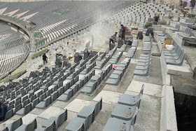 ادامه بازسازی ورزشگاه آزادی از خردادماه