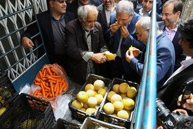 دیدار و گفت و گو علی ربیعی، وزیر کار،تعاون و رفاه اجتماعی با کسبه خیابان صفاییه قم