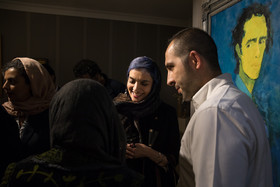 میترا حجار در مراسم گشایش نمایشگاه نقاشی‌ احمدرضا احمدی