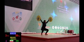 پنجمی مهدیه کلالی در گروه B دسته ۶۹ کیلوگرم قهرمانی نوجوانان آسیا