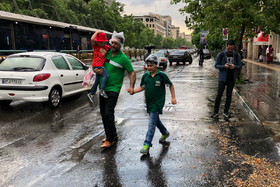 بارندگی شدید در تهران ـ خیابان انقلاب