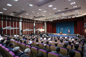 حضور مقام معظم رهبری در جمع  استادان دانشگاه فرهنگیان و جمعی از معلمان 