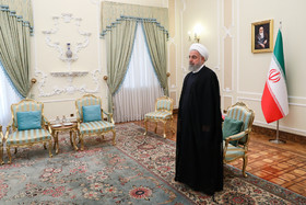 حسن روحانی رییس جمهور پیش از دیدار با رشید مرادف وزیر امور خارجه ترکمنستان