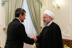 دیدار رشید مرادف وزیر امور خارجه ترکمنستان با حسن روحانی رییس جمهور