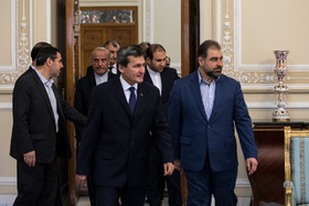 استقبال از رشید مرادف وزیر امور خارجه ترکمنستان در دیدار با رییس مجلس شورای اسلامی