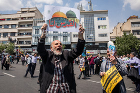 راهپیمایی در محکومیت انتقال سفارت آمریکا به قدس