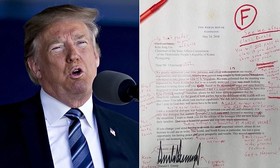 ترامپ در نگارش مردود شد! "دونالد، بعد از کلاس بیا پیش من"