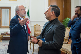 ظریف وزیر امور خارجه در حاشیه دیدار های امروزش