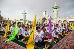 مراسم جشن میلاد امام حسن مجتبی(ع) به همراه جزء‌ خوانی قرآن کریم در حرم حضرت معصومه(س)