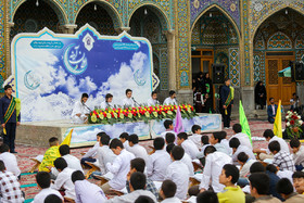 مراسم جشن میلاد امام حسن مجتبی(ع) به همراه جزء‌ خوانی قرآن کریم در حرم حضرت معصومه(س)
