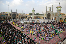 مراسم جشن میلاد امام حسن مجتبی(ع) به همراه جزء خوانی قرآن کریم در حرم حضرت معصومه(س)
