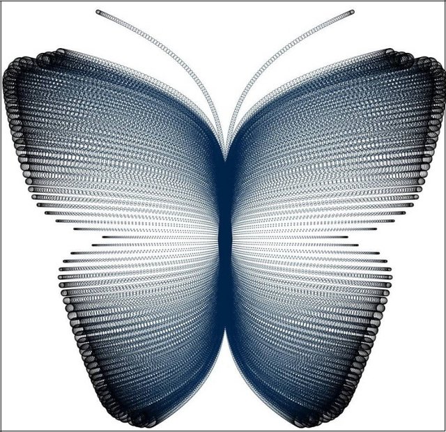 نقاشی پروانه برای خط تقارن