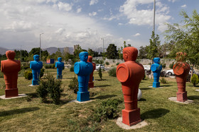 بخشی از فضای سبز مجموعه ورزشی آزادی