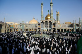 نماز عید فطر در حرم حضرت معصومه(س)